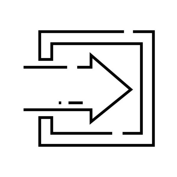 Icône de ligne de connexion, signe concept, illustration vectorielle de contour, symbole linéaire . — Image vectorielle