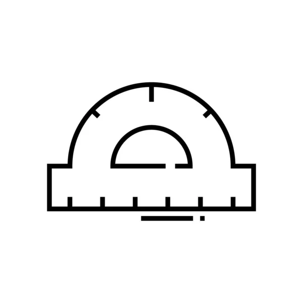 Outil de mesure icône de ligne, signe conceptuel, illustration vectorielle de contour, symbole linéaire . — Image vectorielle