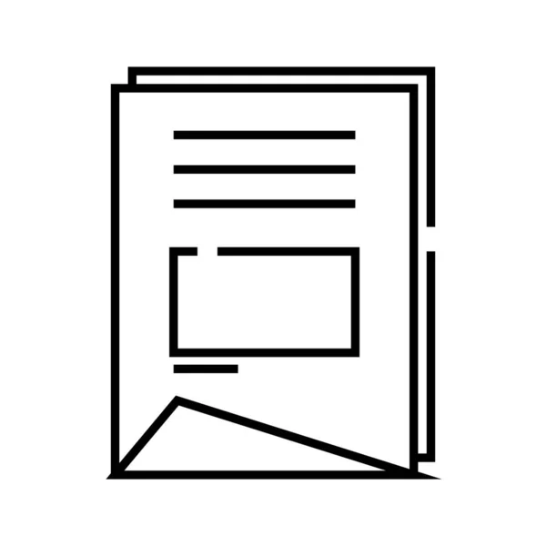 Letter line icon, conceptteken, outline vector illustratie, lineair symbool. — Stockvector