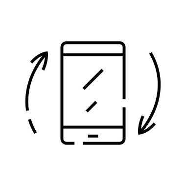 Mobile app line icon, concept sign, outline vector illustration, linear symbol.