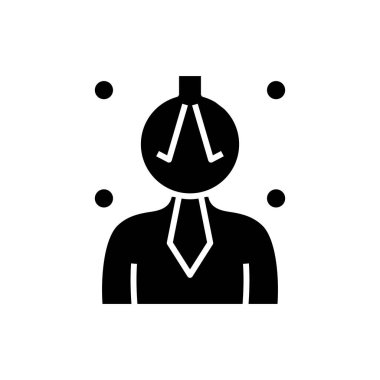 Complicated tasks black icon, concept illustration, vector flat symbol, glyph sign.