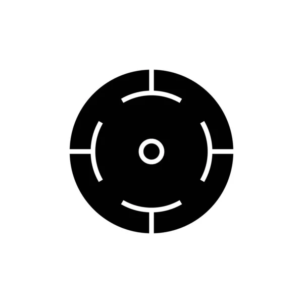 Darting black icon, concept illustration, vector flat symbol, glyph sign. — ストックベクタ