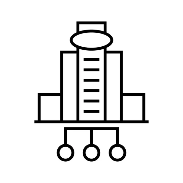 Icône de ligne de bureau principal, signe conceptuel, illustration vectorielle de contour, symbole linéaire . — Image vectorielle