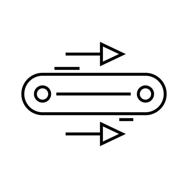 Machinery line icon, concept sign, outline vector illustration, linear symbol. — Stockvektor