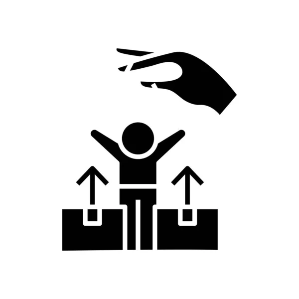 Consumer baskets black icon, concept illustration, vector flat symbol, glyph sign. — Stockvektor