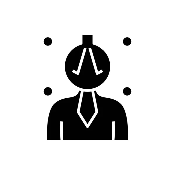 Complicated tasks black icon, concept illustration, vector flat symbol, glyph sign. — Διανυσματικό Αρχείο