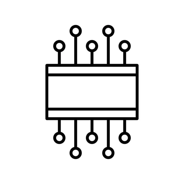 Microscheme line icon, concept sign, outline vector illustration, linear symbol. — Stockvector