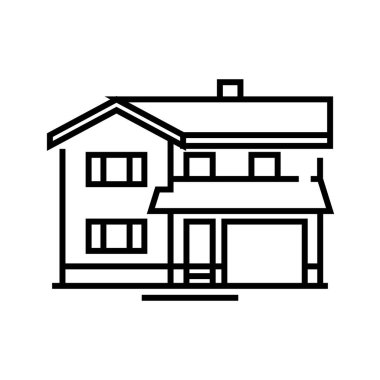Making house line icon, concept sign, outline vector illustration, linear symbol.