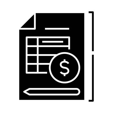 Counting process black icon, concept illustration, vector flat symbol, glyph sign.