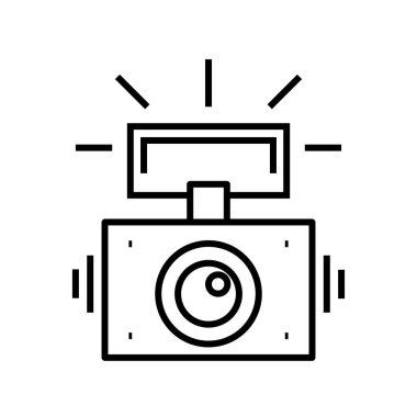 Making photos line icon, concept sign, outline vector illustration, linear symbol.