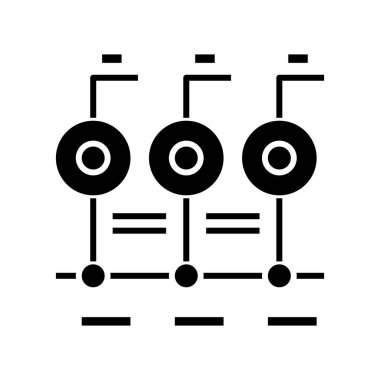 Configuration black icon, concept illustration, vector flat symbol, glyph sign.