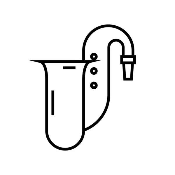 Jazz music line icon, concept sign, outline vector illustration, linear symbol. — Stok Vektör