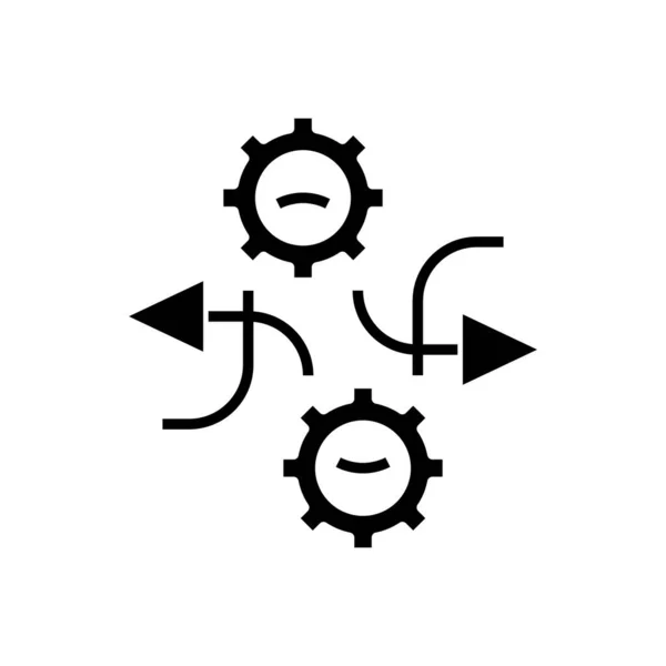 Configuration black icon, concept illustration, vector flat symbol, glyph sign. — Stockový vektor