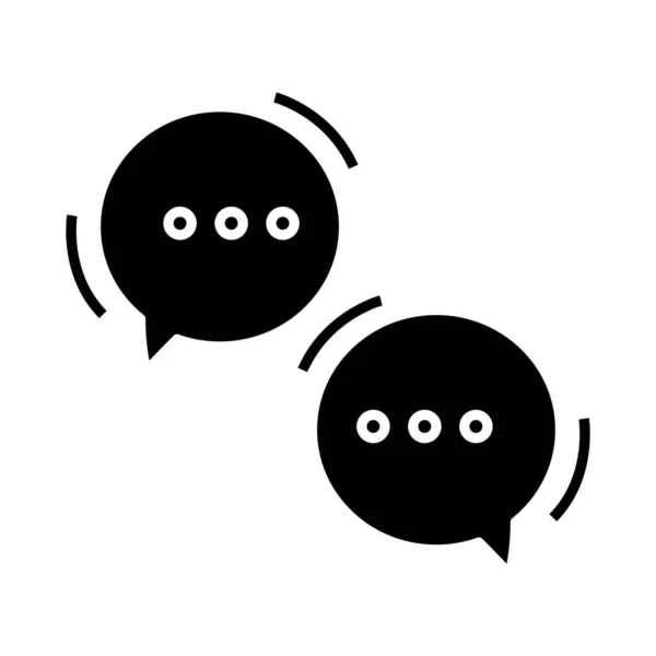 Communication skills black icon, concept illustration, vector flat symbol, glyph sign. — Stockvektor