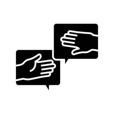 Bağlantı simgesi, konsept illüstrasyon, vektör düz sembol, kabartma işareti.