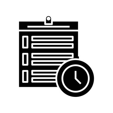 Daily targets black icon, concept illustration, vector flat symbol, glyph sign.