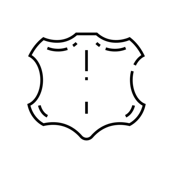 Шкіряна лінія значок, концептуальний знак, контурна векторна ілюстрація, лінійний символ . — стоковий вектор