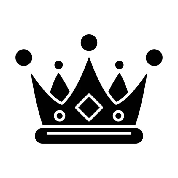 Couronne icône noire, illustration de concept, symbole plat vectoriel, signe de glyphe . — Image vectorielle