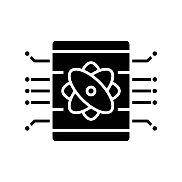 Lien de données icône noire, illustration de concept, symbole plat vectoriel, signe de glyphe . — Image vectorielle