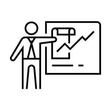 Ajanda çizgisi simgesi, konsept işareti, özet vektör çizimi, doğrusal sembol toplanıyor.