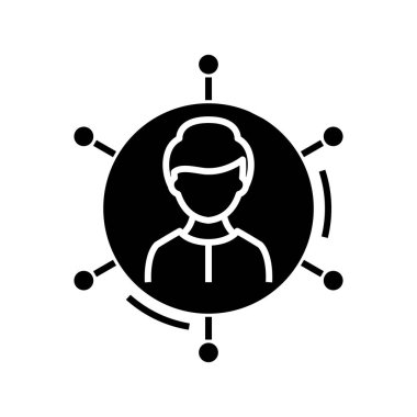 Veri yapılandırma siyah simgesi, konsept illüstrasyon, vektör düz sembol, kabartma işareti.