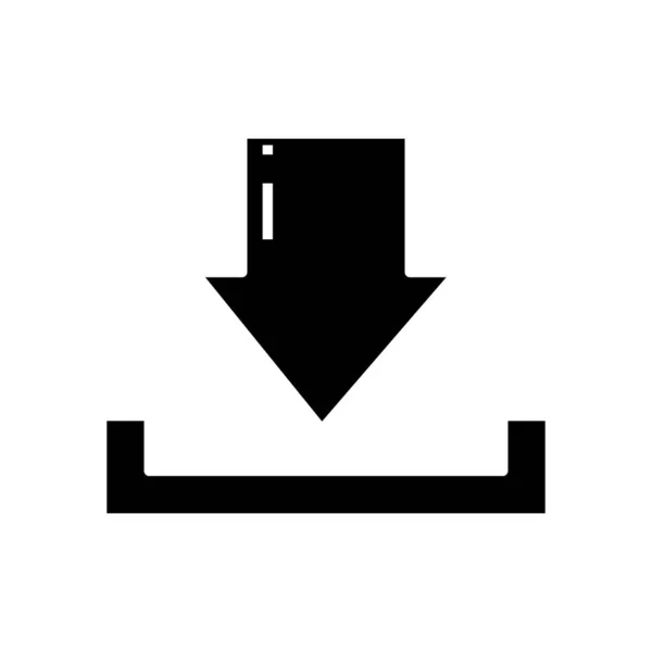 Download file black icon, concept illustration, vector flat symbol, glyph sign. — Stock Vector