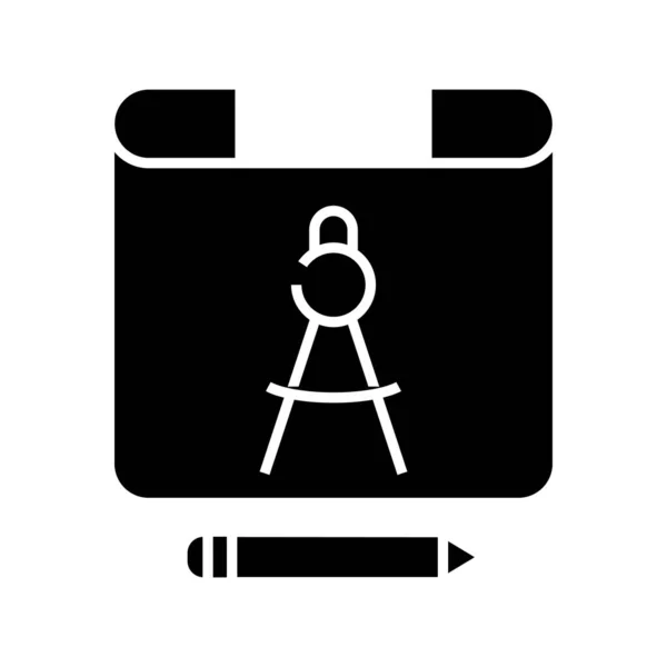 Diseño de trabajo icono negro, concepto de ilustración, vector de símbolo plano, signo de glifo . — Vector de stock