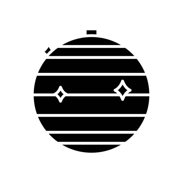 Диско-кульковий чорний значок, концептуальна ілюстрація, векторний плоский символ, знак гліфа . — стоковий вектор