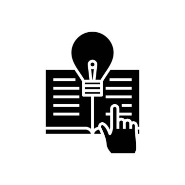 Educational growth black icon, concept illustration, vector flat symbol, glyph sign.