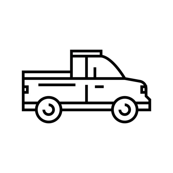 Icono de línea de coche abierto, signo de concepto, ilustración de vector de contorno, símbolo lineal . — Vector de stock