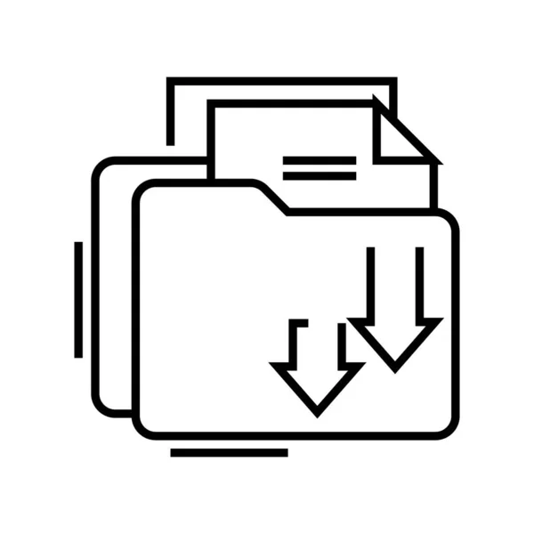 New files line icon, concept sign, outline vector illustration, linear symbol. — Stockvektor