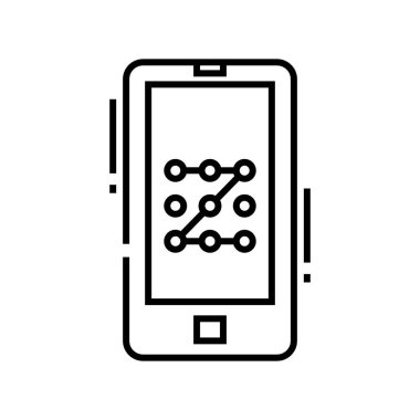 Mobile game line icon, concept sign, outline vector illustration, linear symbol.
