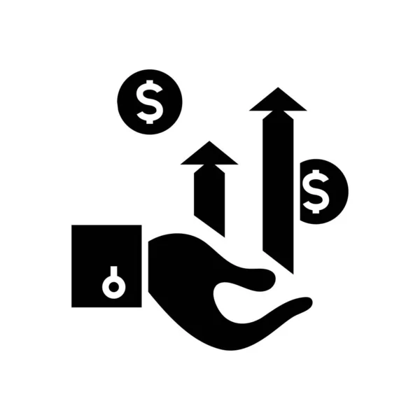 Development black icon, concept illustration, vector flat symbol, glyph sign. — Stockvektor