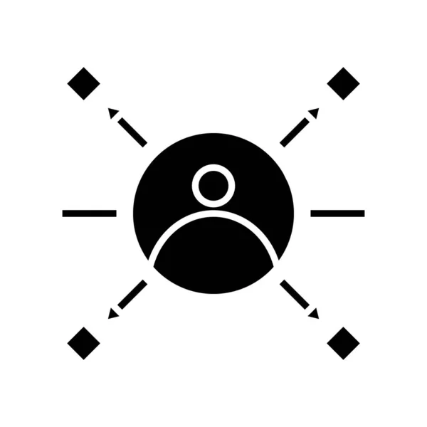 Verschiedene Aufgaben schwarzes Symbol, Konzeptillustration, Vektor flaches Symbol, Glyphen-Zeichen. — Stockvektor