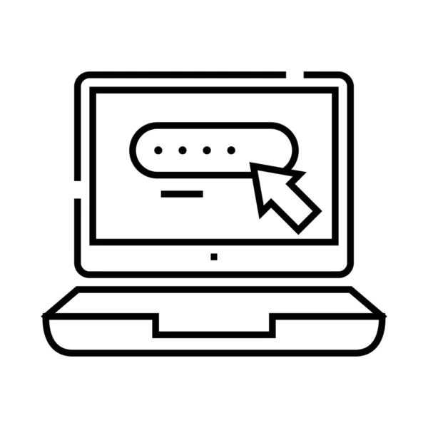 Online search line icon, concept sign, outline vector illustration, linear symbol. — Stockvektor