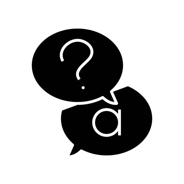 Dialog black icon, concept illustration, vector flat symbol, glyph sign. — 스톡 벡터