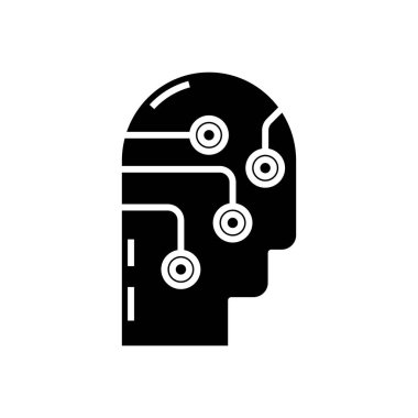 Different decisions black icon, concept illustration, vector flat symbol, glyph sign.