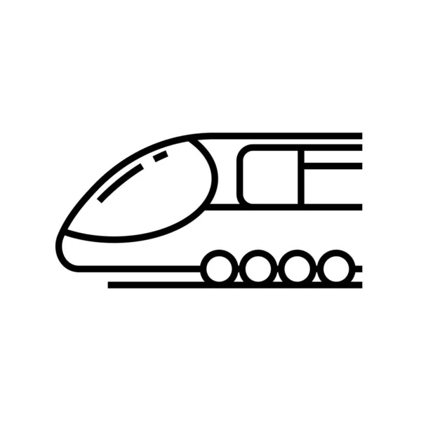 Modern train line icon, concept sign, outline vector illustration, linear symbol. — Stock Vector