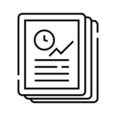 Objective task line icon, concept sign, outline vector illustration, linear symbol.