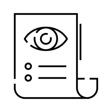 Observation report line icon, concept sign, outline vector illustration, linear symbol.