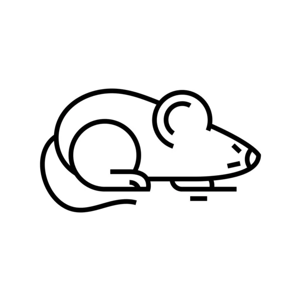 Mouse experiment line icon, concept sign, outline vector illustration, linear symbol. — 스톡 벡터