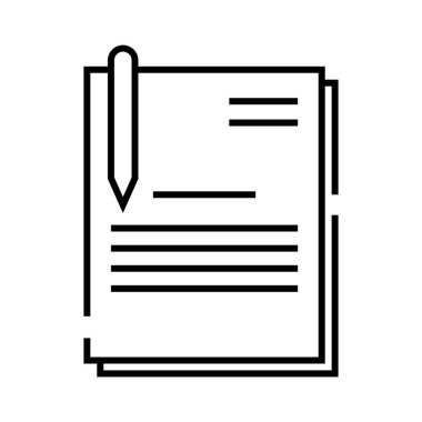 Personal notes line icon, concept sign, outline vector illustration, linear symbol.