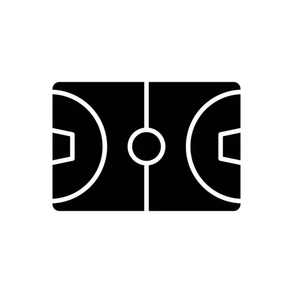 Football field black icon, concept illustration, vector flat symbol, glyph sign. — ストックベクタ