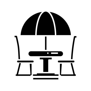 Garden recreation black icon, concept illustration, vector flat symbol, glyph sign.