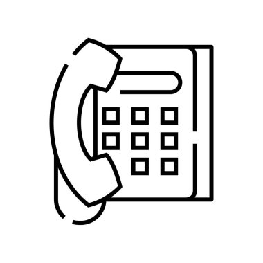 Phone line icon, concept sign, outline vector illustration, linear symbol.