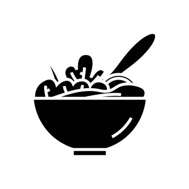Fresh food black icon, concept illustration, vector flat symbol, glyph sign.