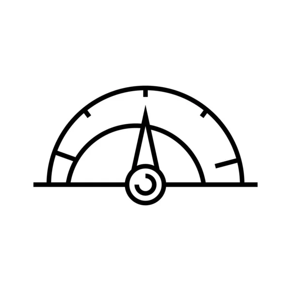 Icône de ligne de compteur de pression, signe de concept, illustration vectorielle de contour, symbole linéaire . — Image vectorielle