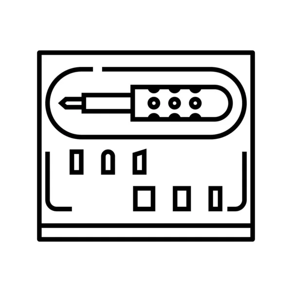 Repair tools line icon, concept sign, outline vector illustration, linear symbol. — 스톡 벡터