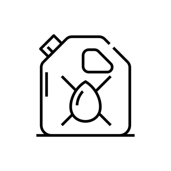 Иконка с бензином, знак концепции, векторная иллюстрация, линейный символ . — стоковый вектор