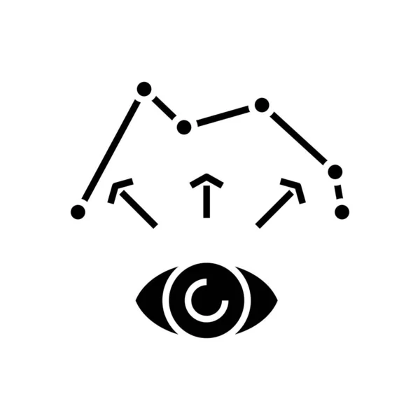 Lien suivant icône noire, illustration de concept, symbole plat vectoriel, signe de glyphe . — Image vectorielle
